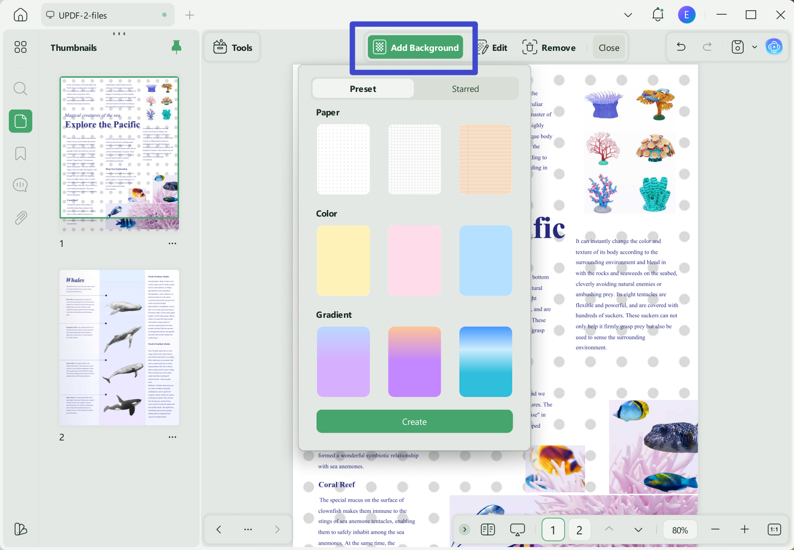 add  background image to PDF with UPDF