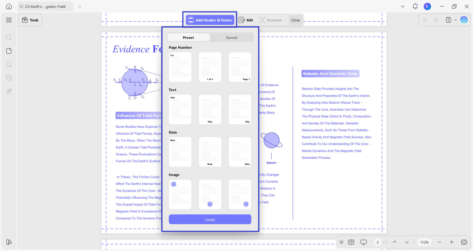add header and footer 2