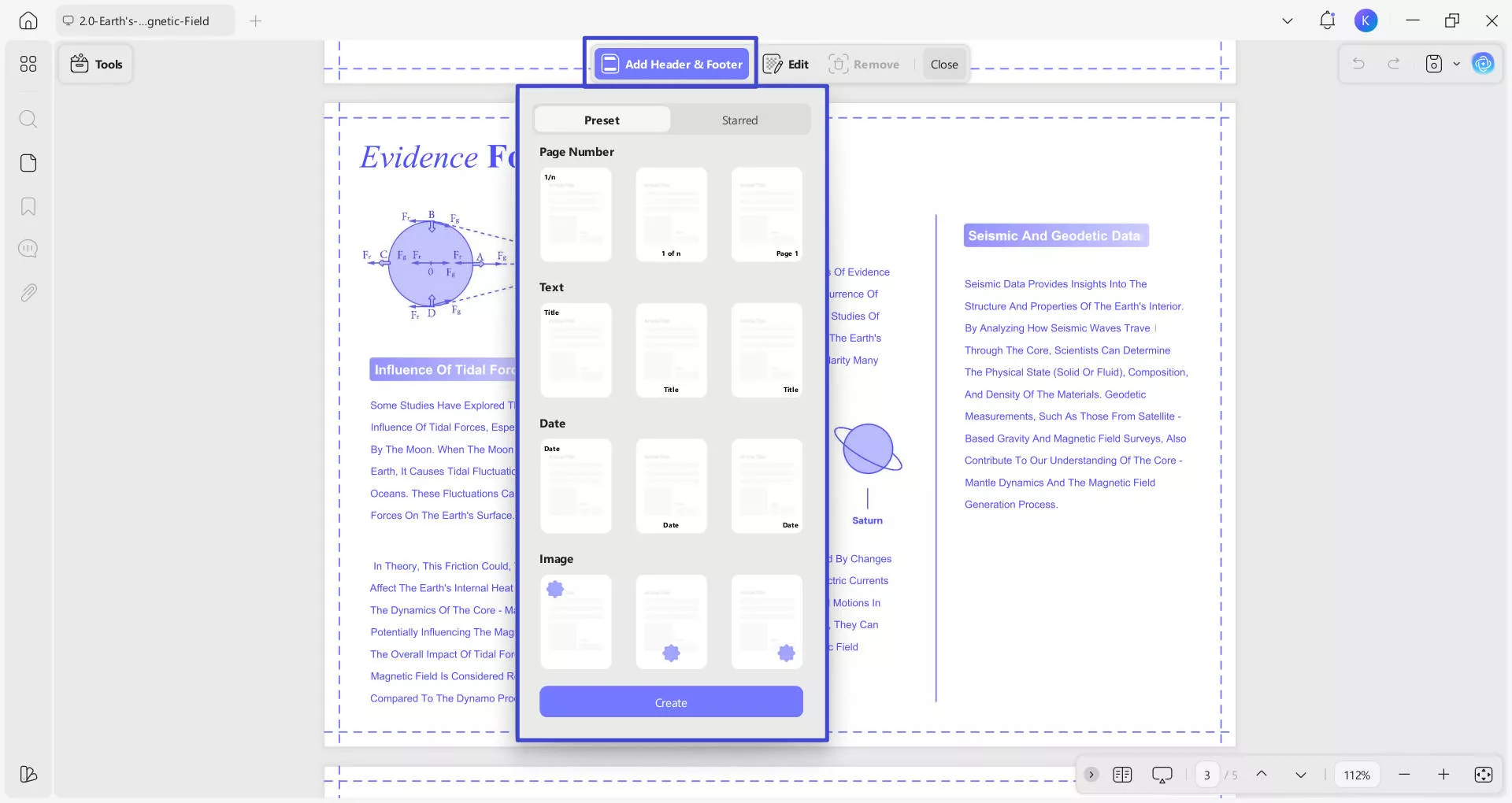 add header and footer 2