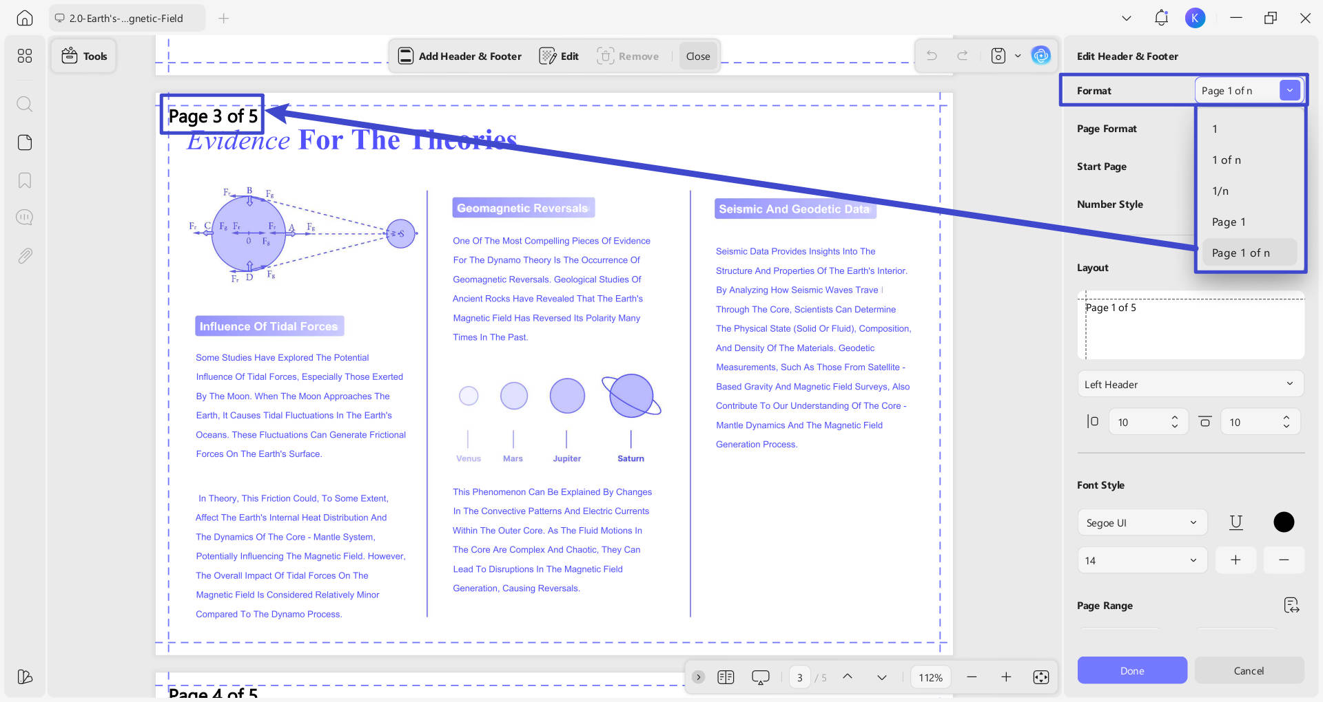 add header and footer 3
