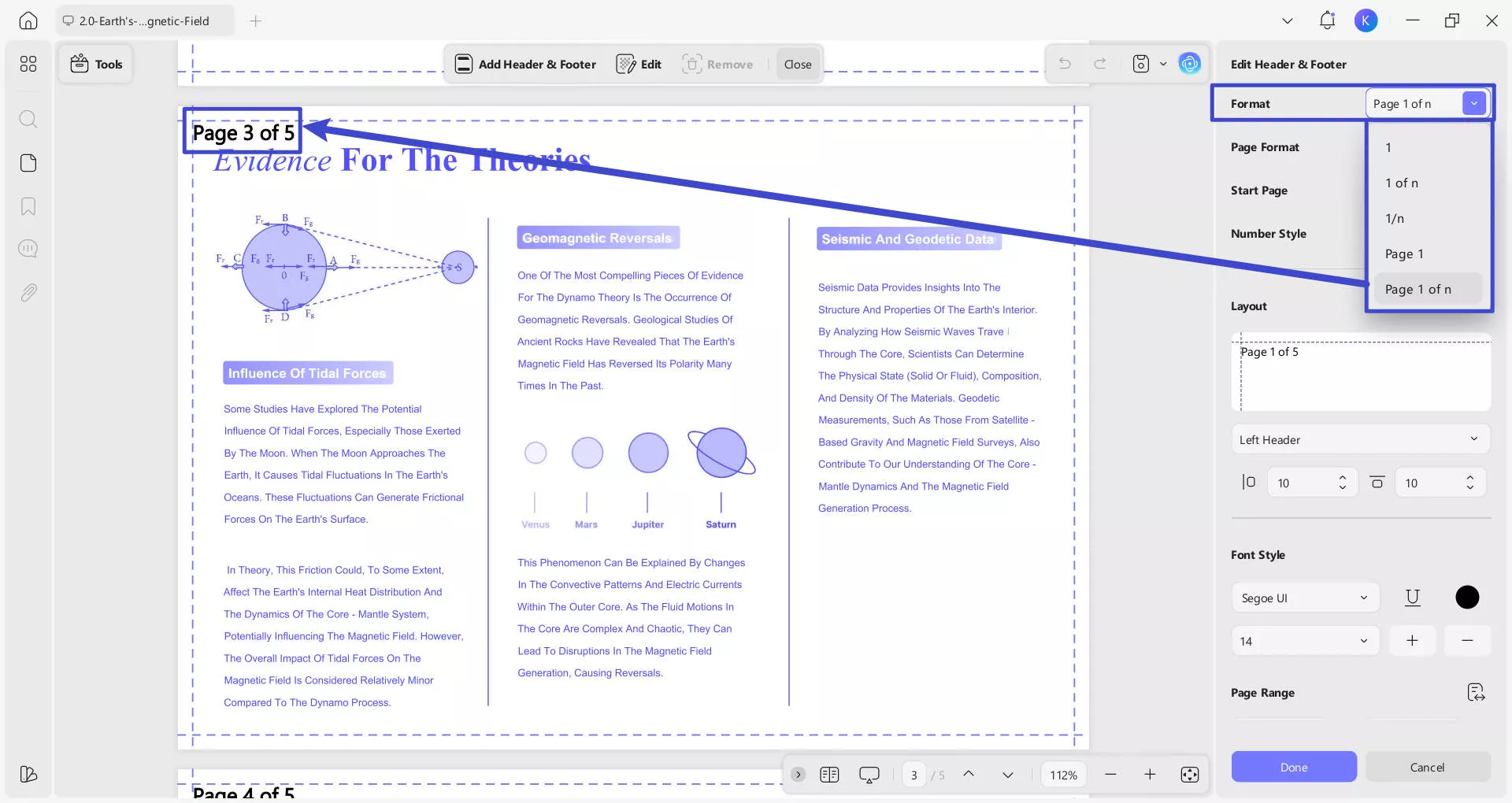 add header and footer 3