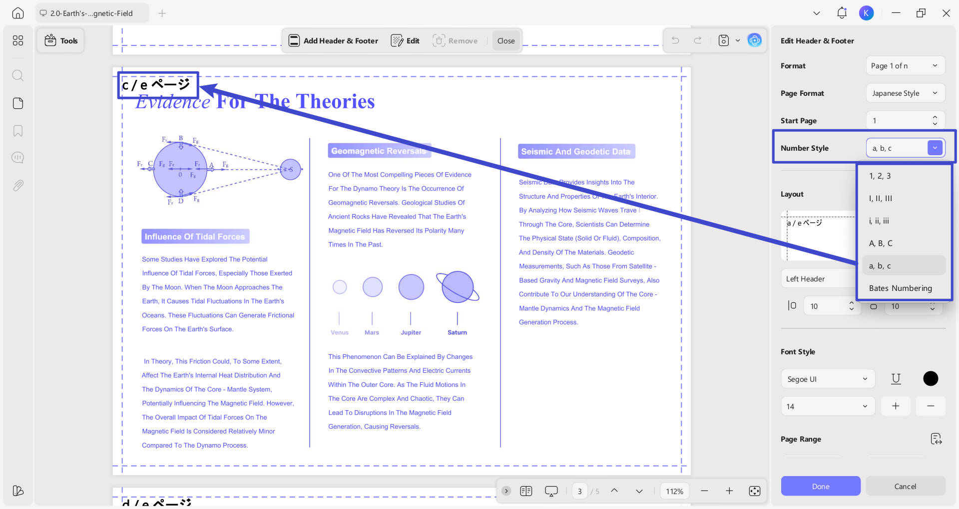add header and footer 4
