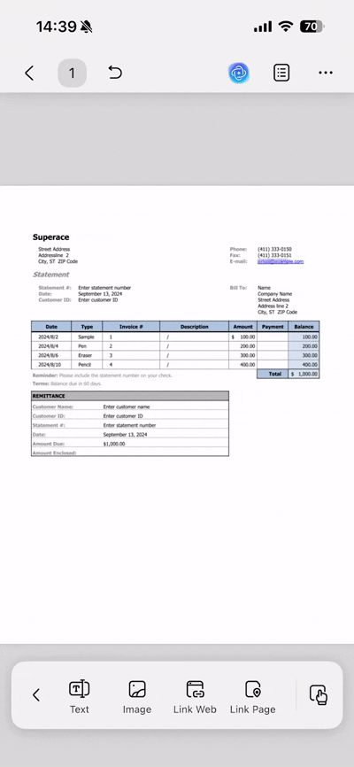 add pdf to image using UPDF for iOS