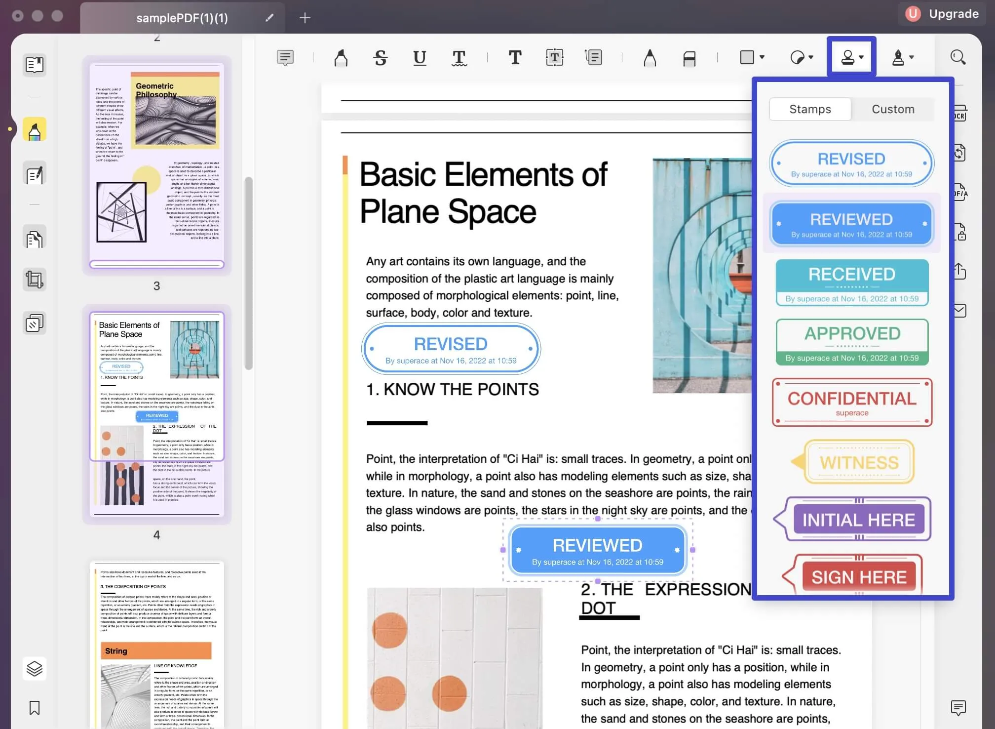 add stamp to pdf mac updf