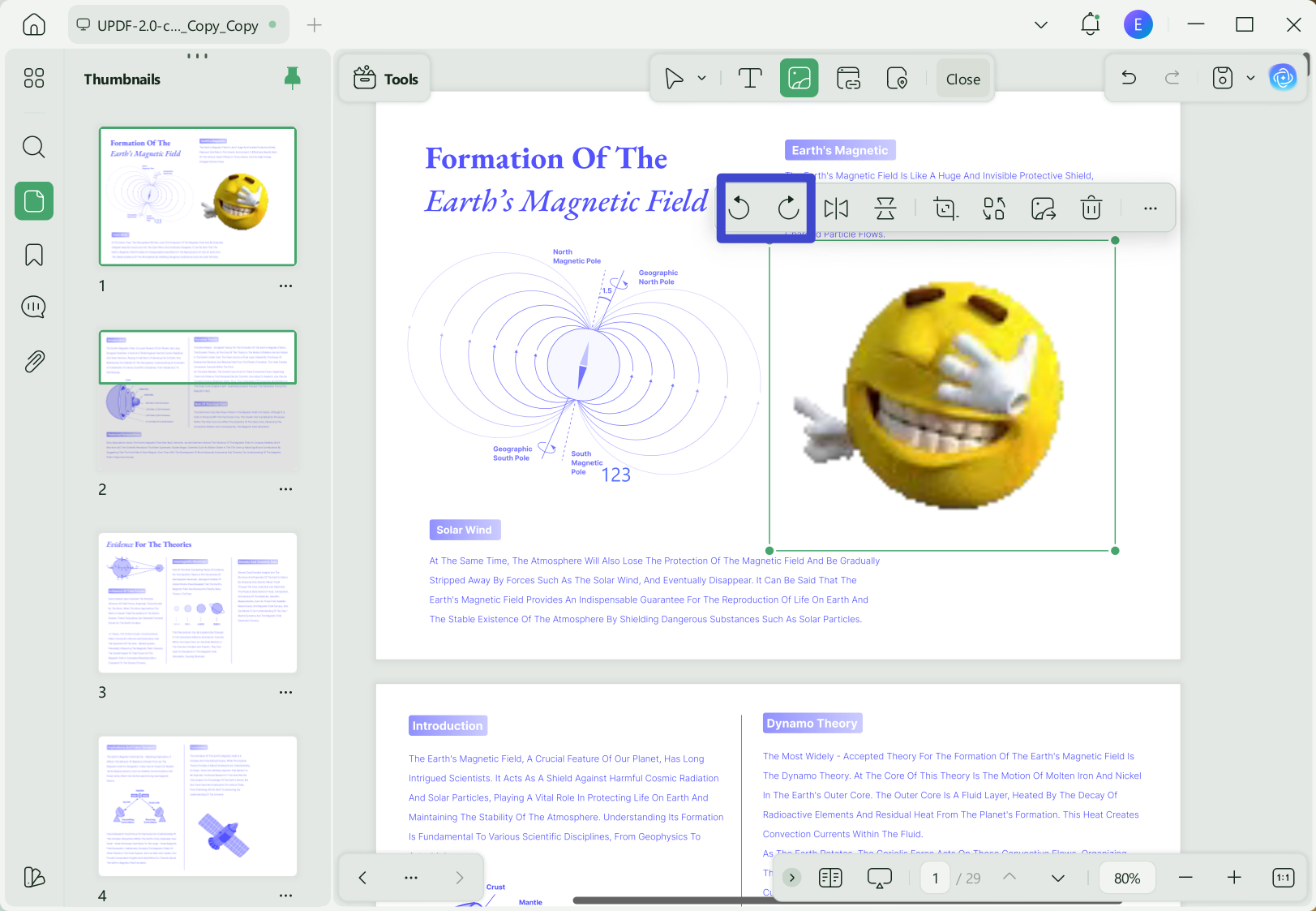 edit the image in the PDF with image feature in UPDF