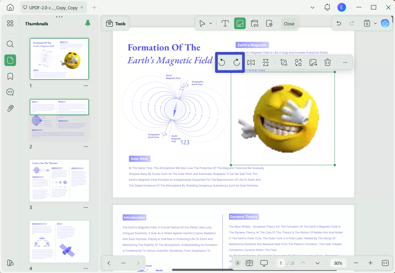 edit the image in the PDF with image feature in UPDF