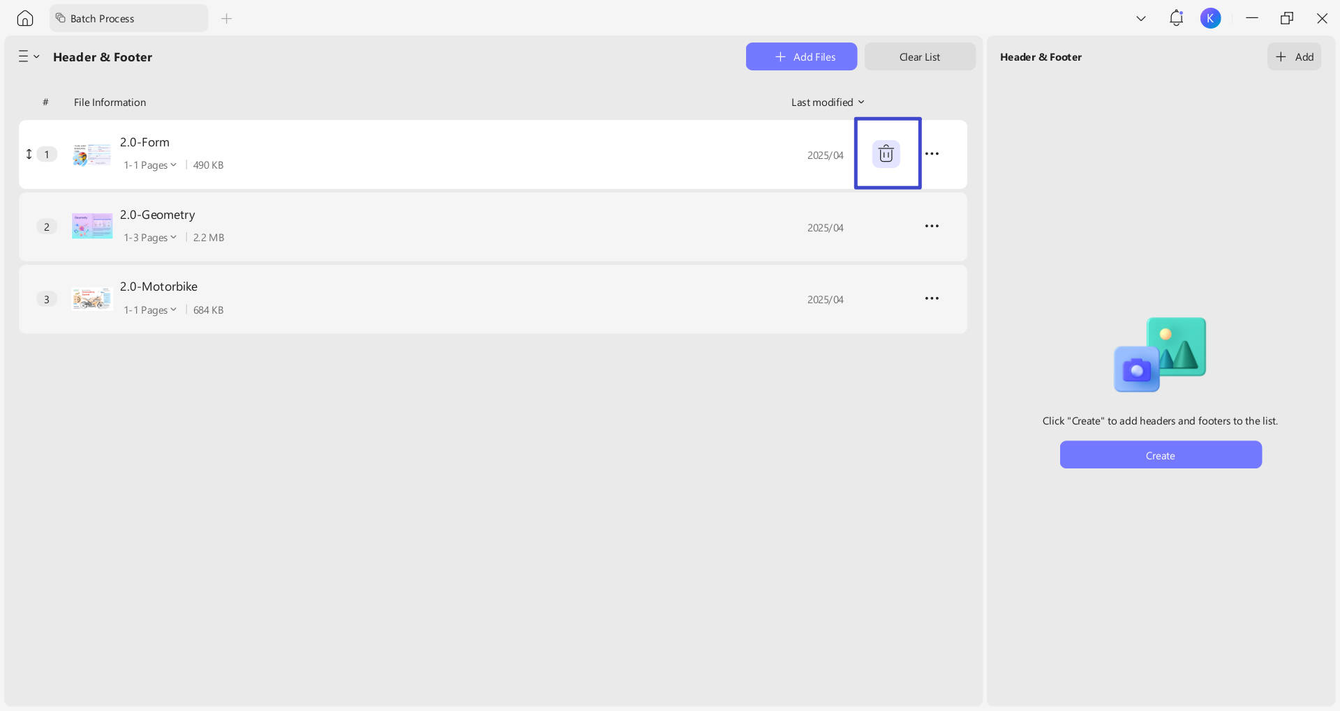 batch add header and footer 3