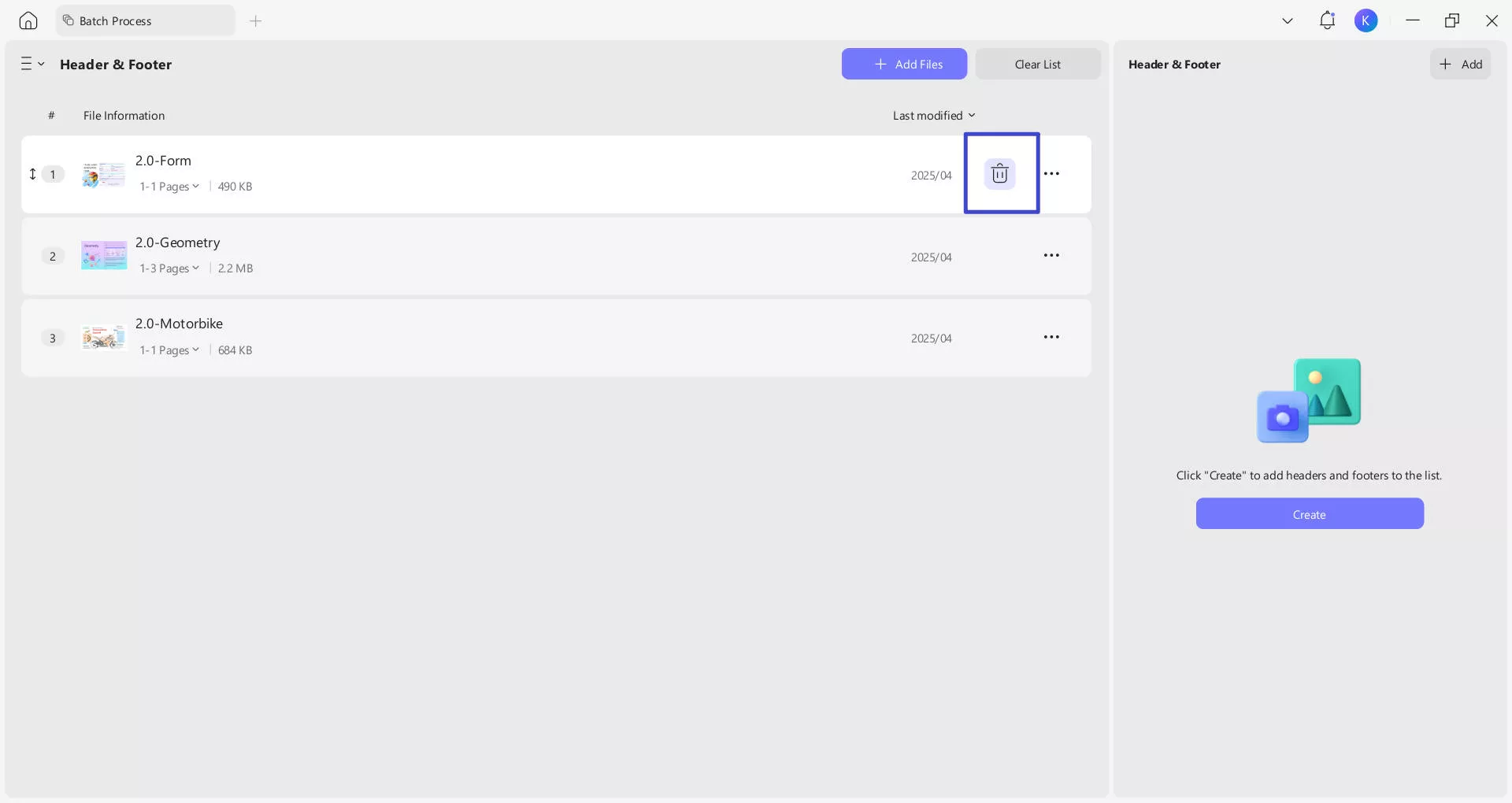 batch add header and footer 3