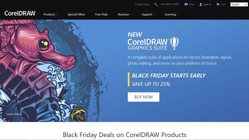 black friday website coreidraw