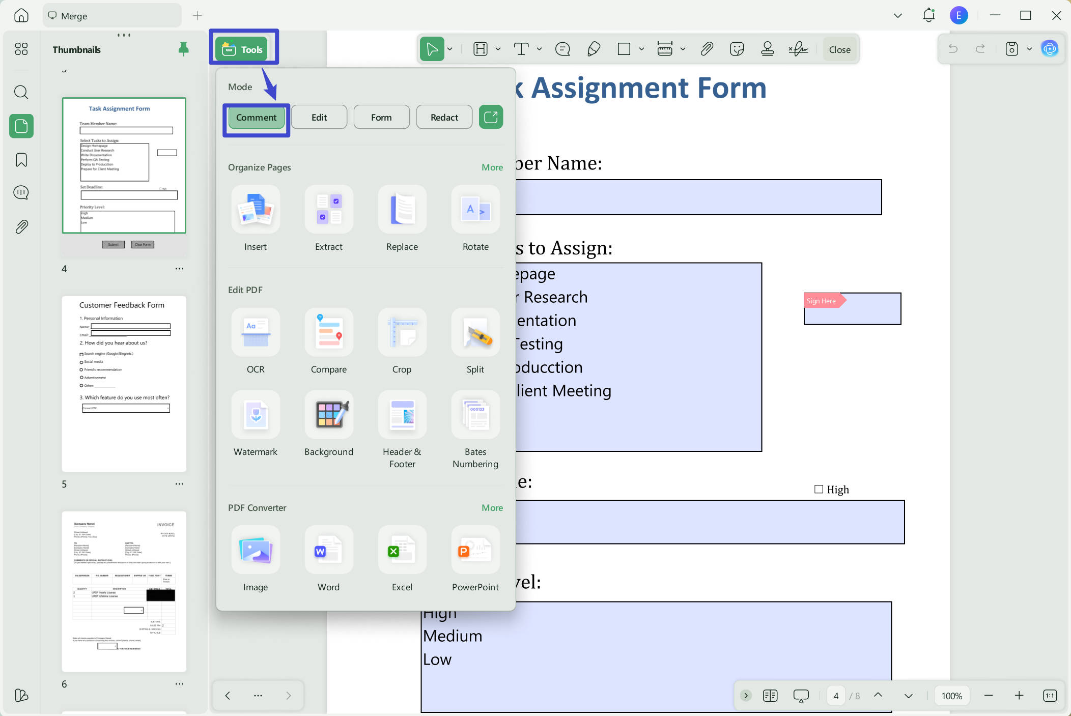 prepare form windows