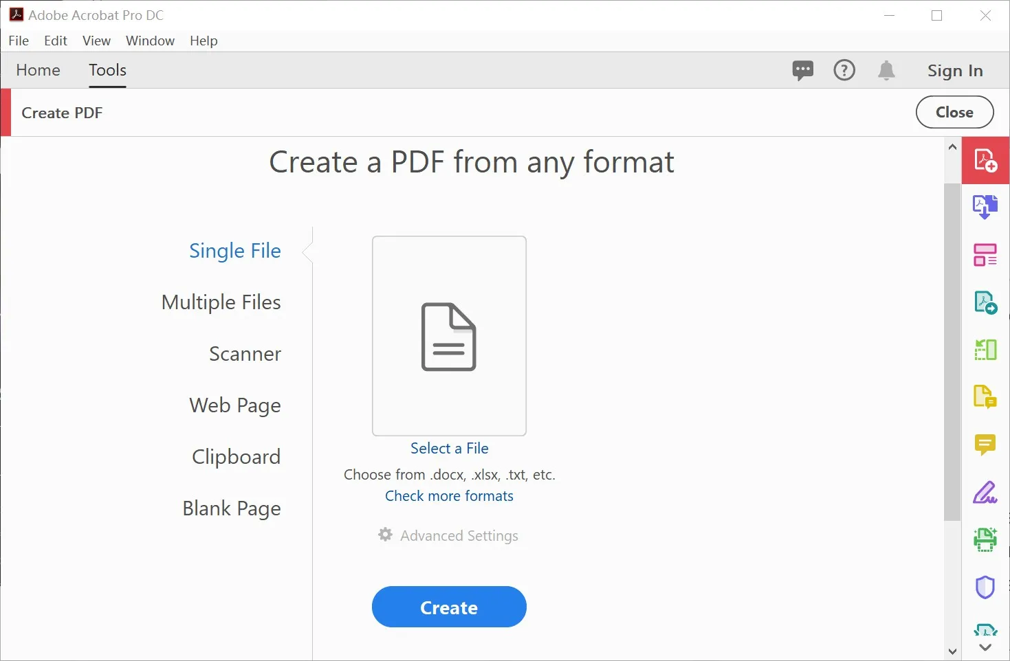 Convertir un Excel en PDF avec Adobe Acrobat Pro DC