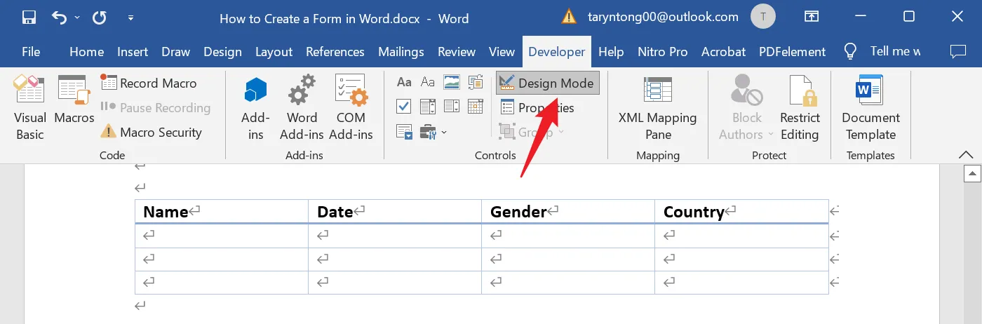 How to Create a Fillable Form in Word