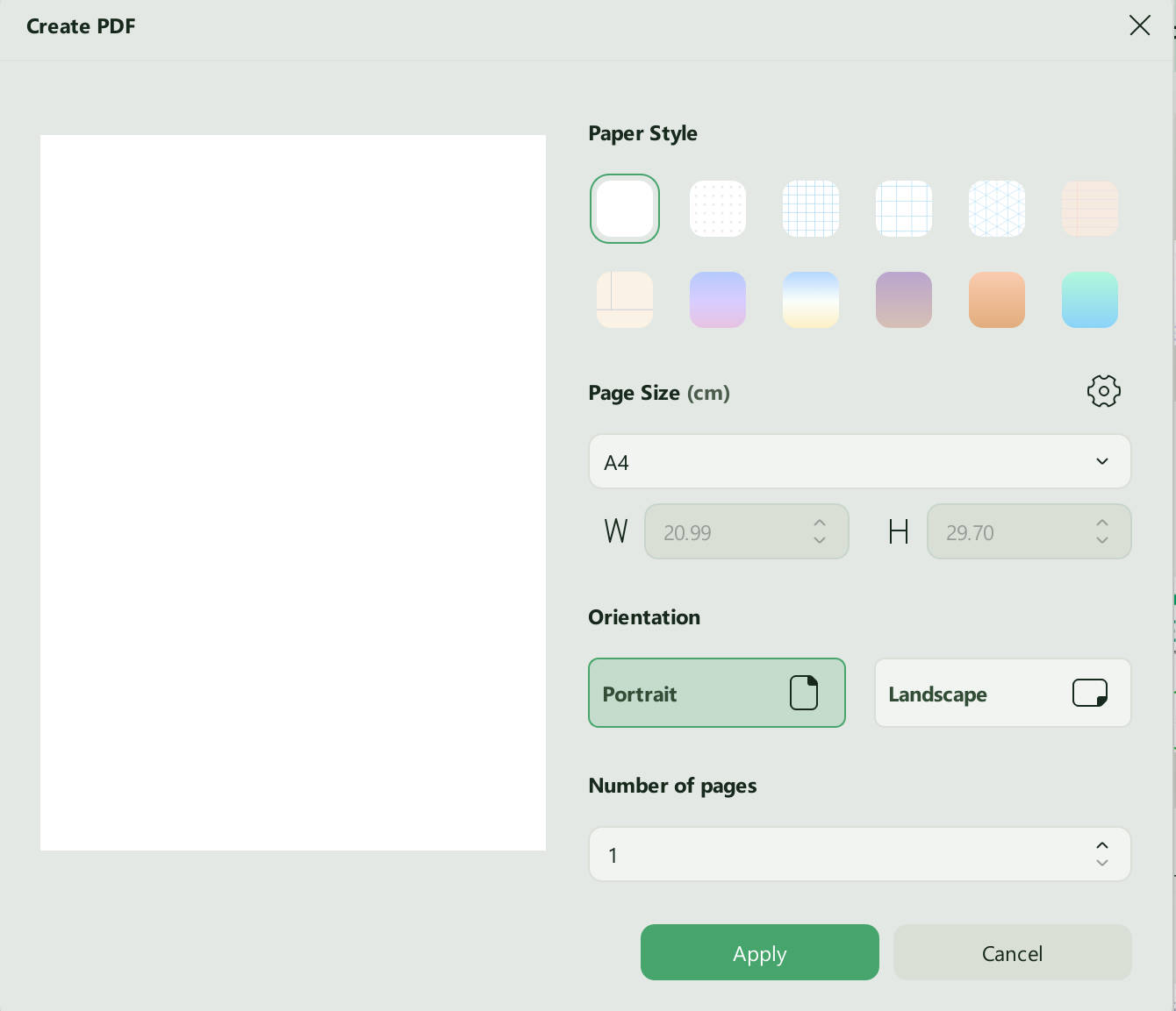 set page settings in updf windows