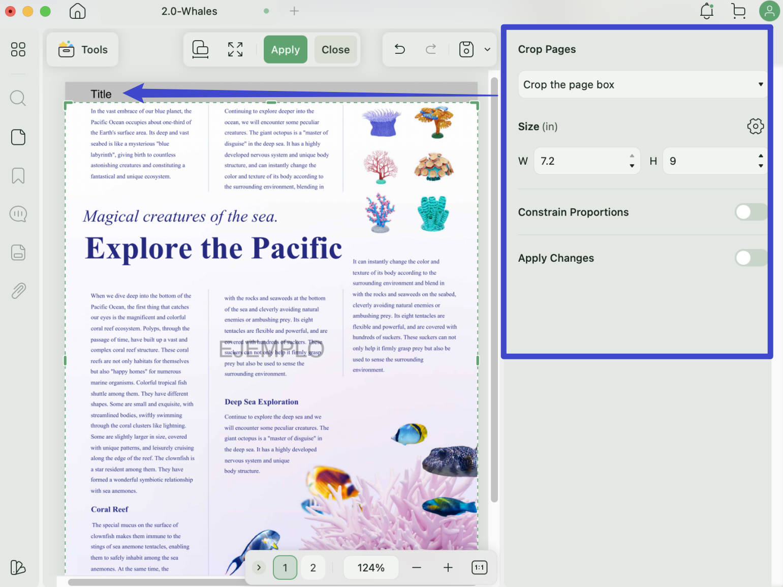 remove footer from pdf