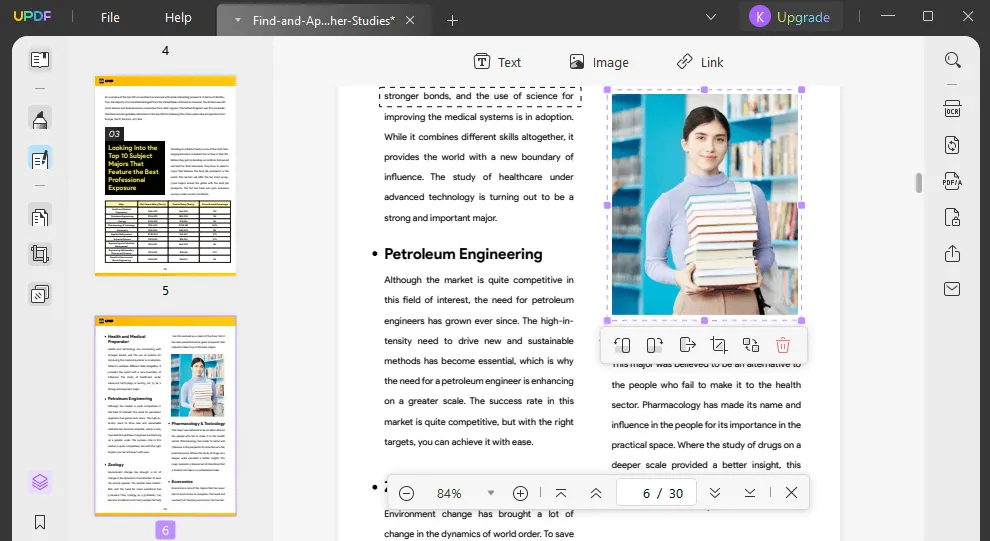 editar imagen en pdf en windows con updf
