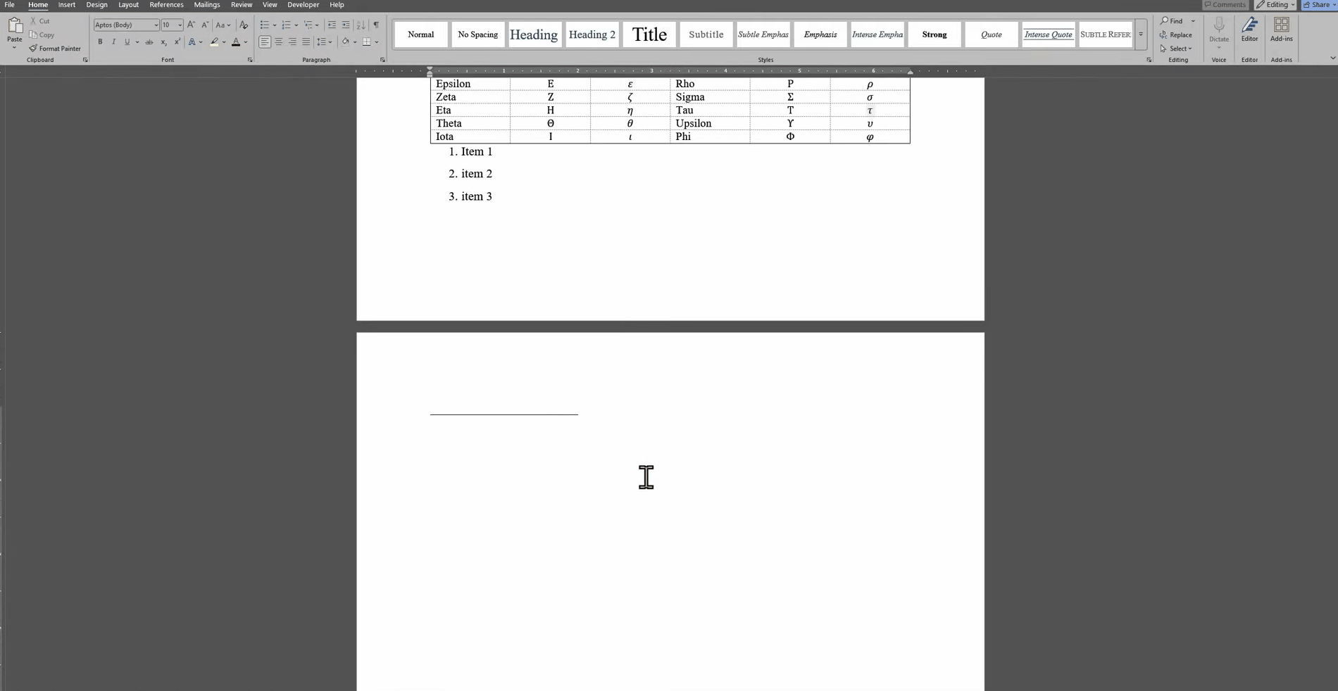 paste copied table other document