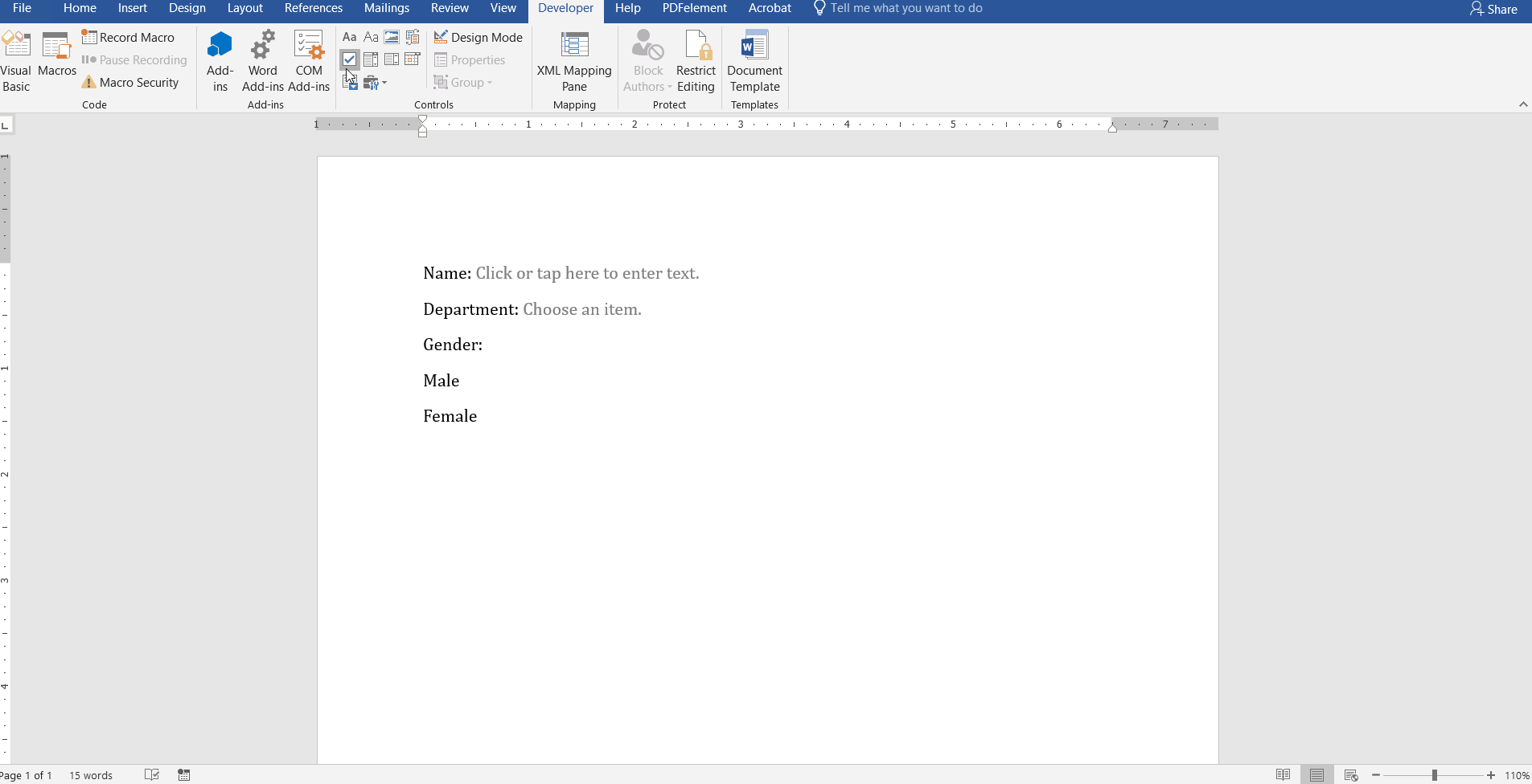 check boxes ms word form field