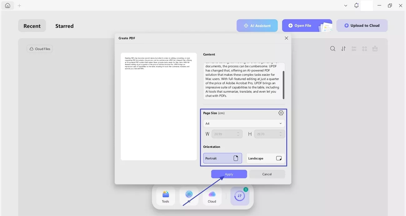 create new pdf clipboard content