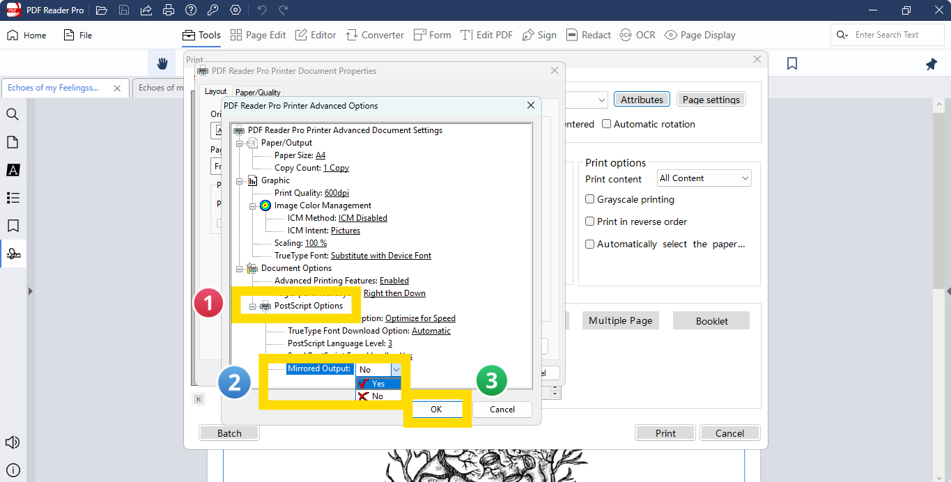 mirror pdf on adobe acrobat