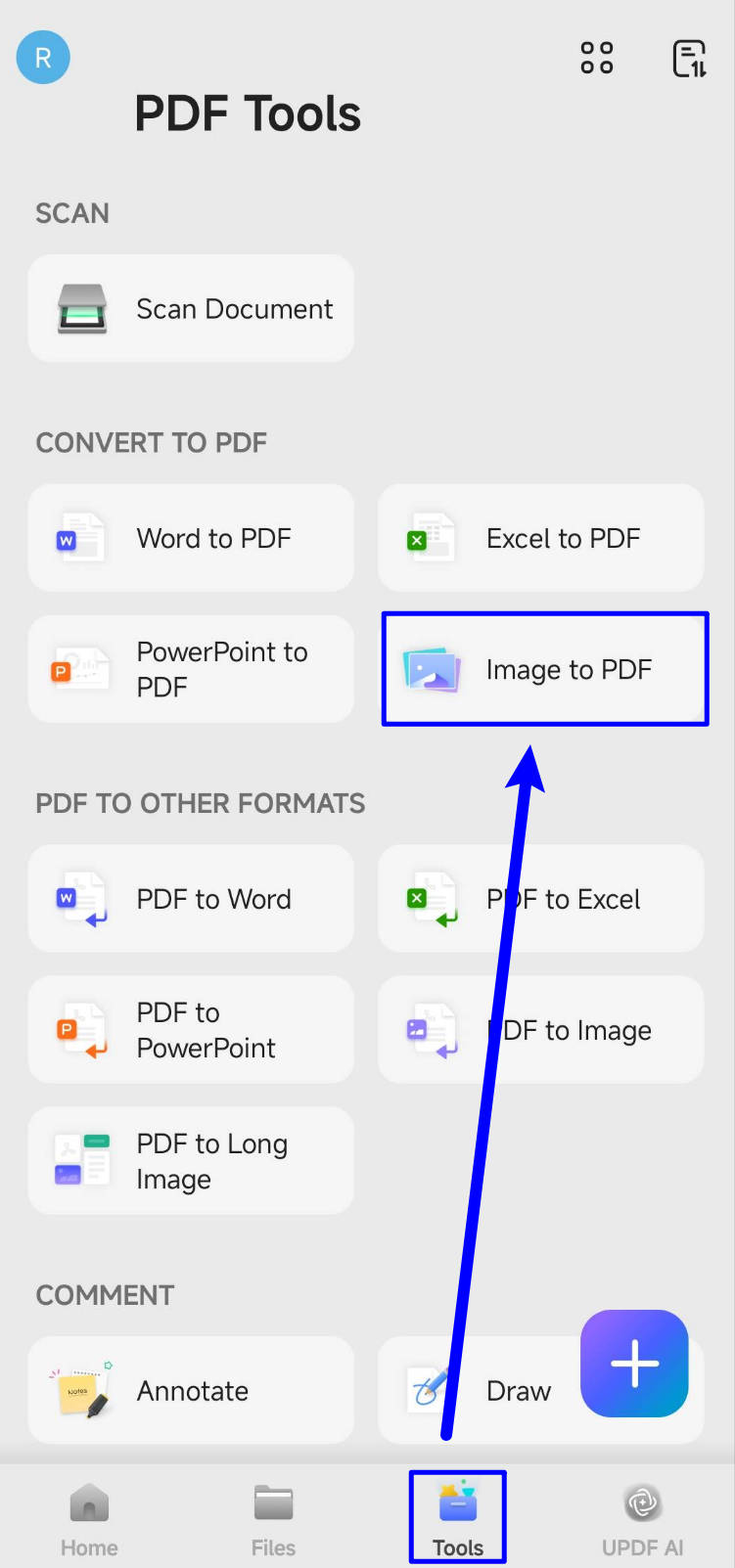 image to pdf updf android