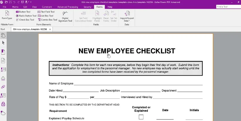 online form filler with kofax