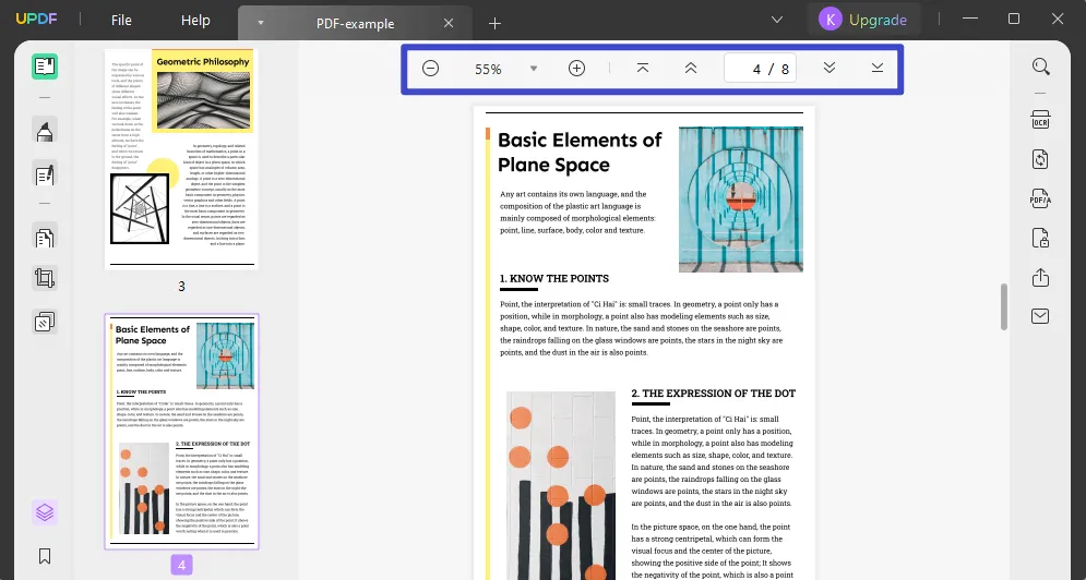 Naviguer dans un PDF