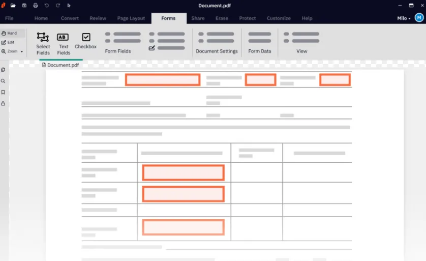 pdf form filler with nitro