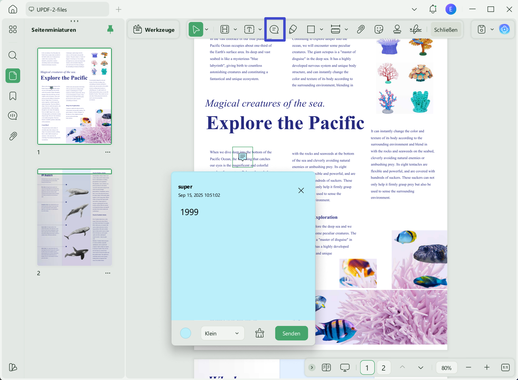 So fügen Sie auf dem Mac Kommentare in eine PDF-Datei ein