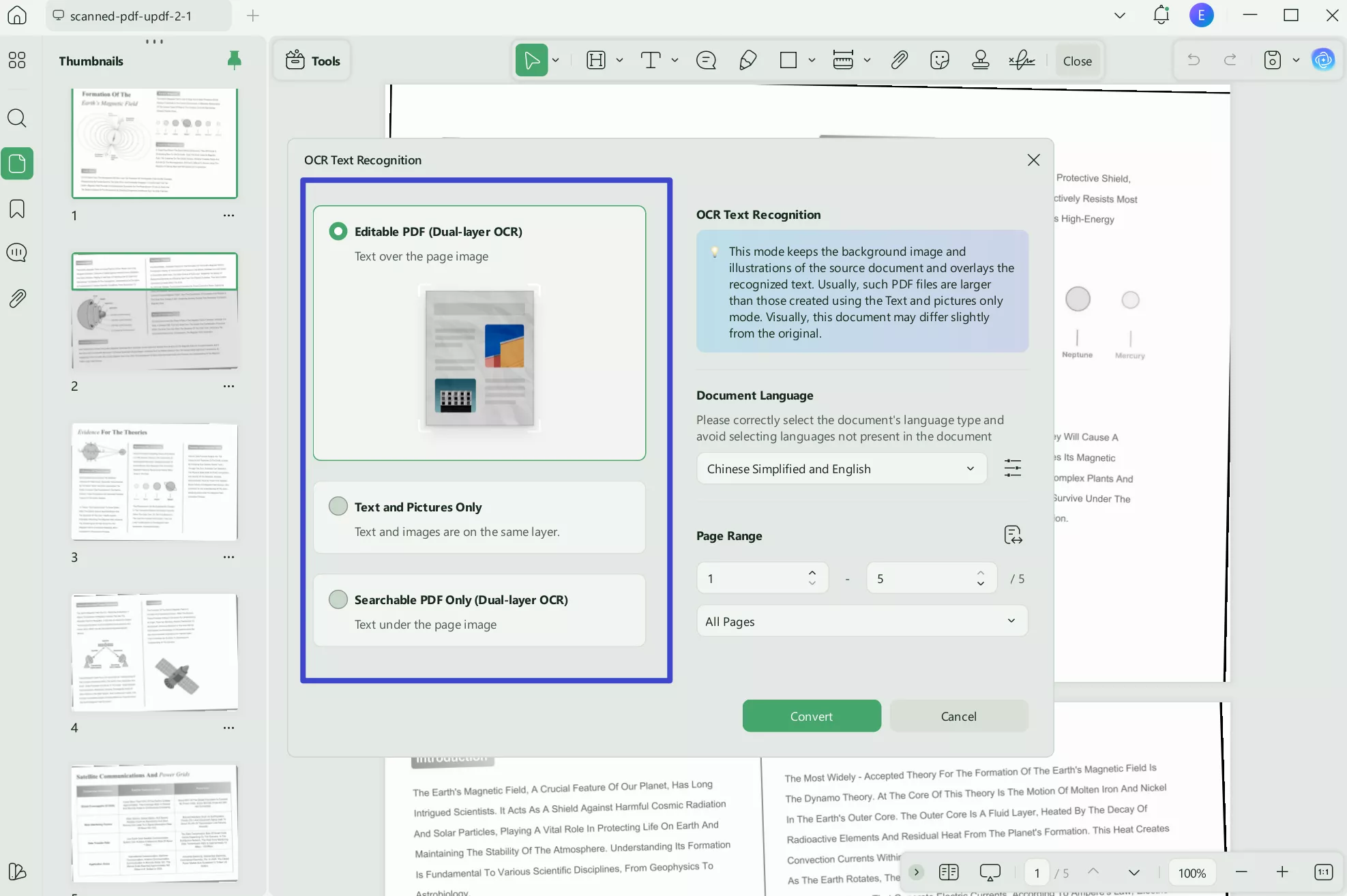 convert scanned pdf to word