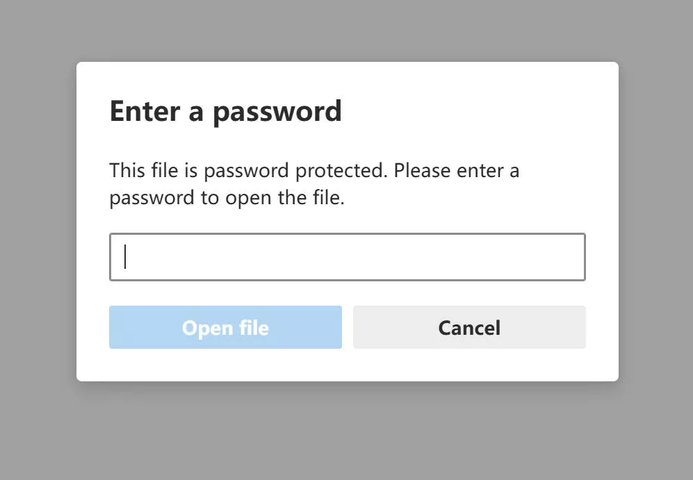 Open password protect pdf with chrome