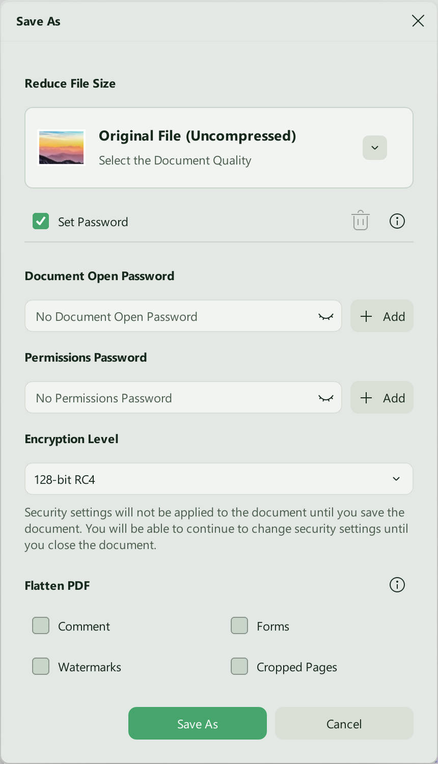 protect pdf updf windows