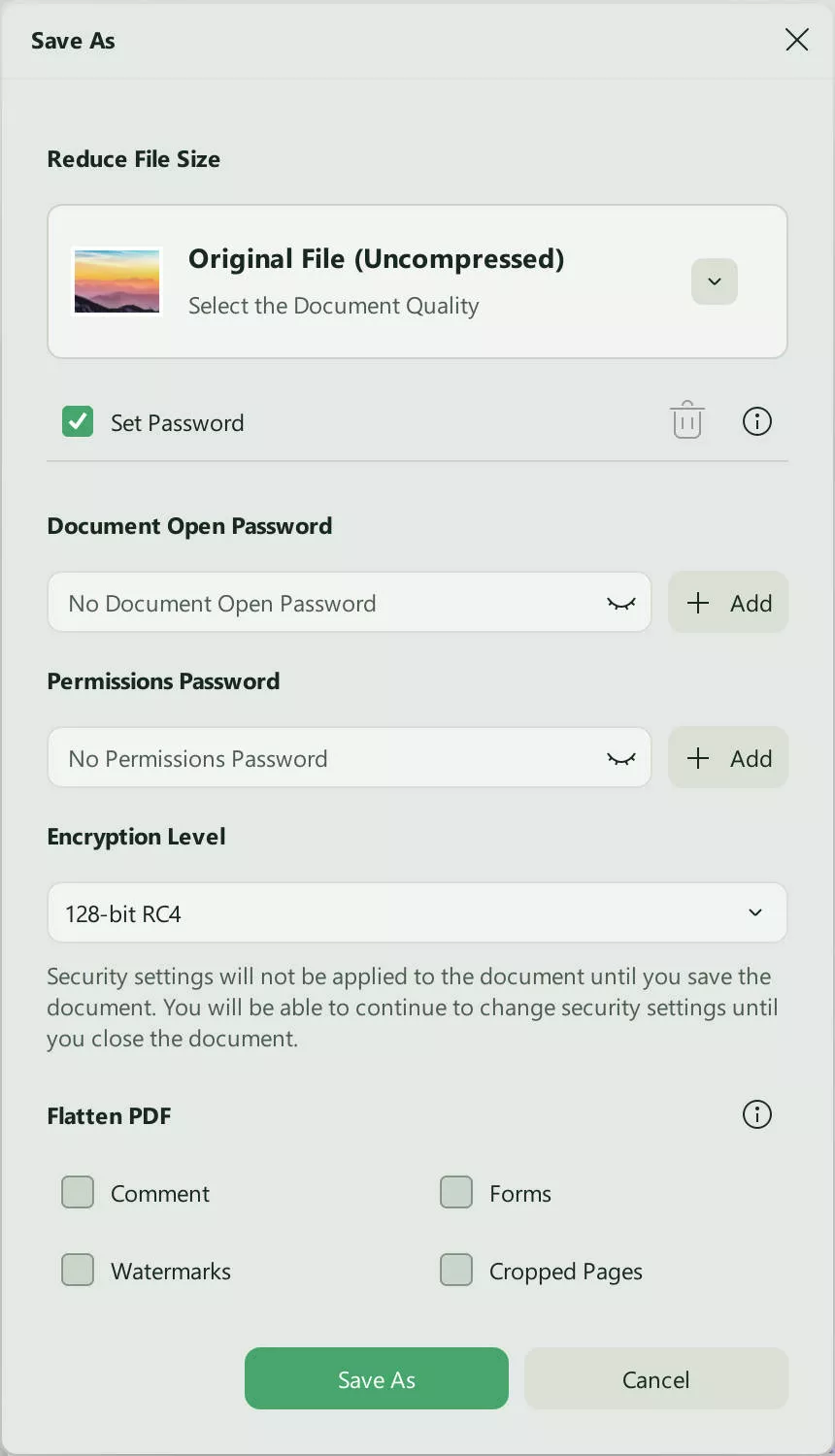 protect pdf updf windows