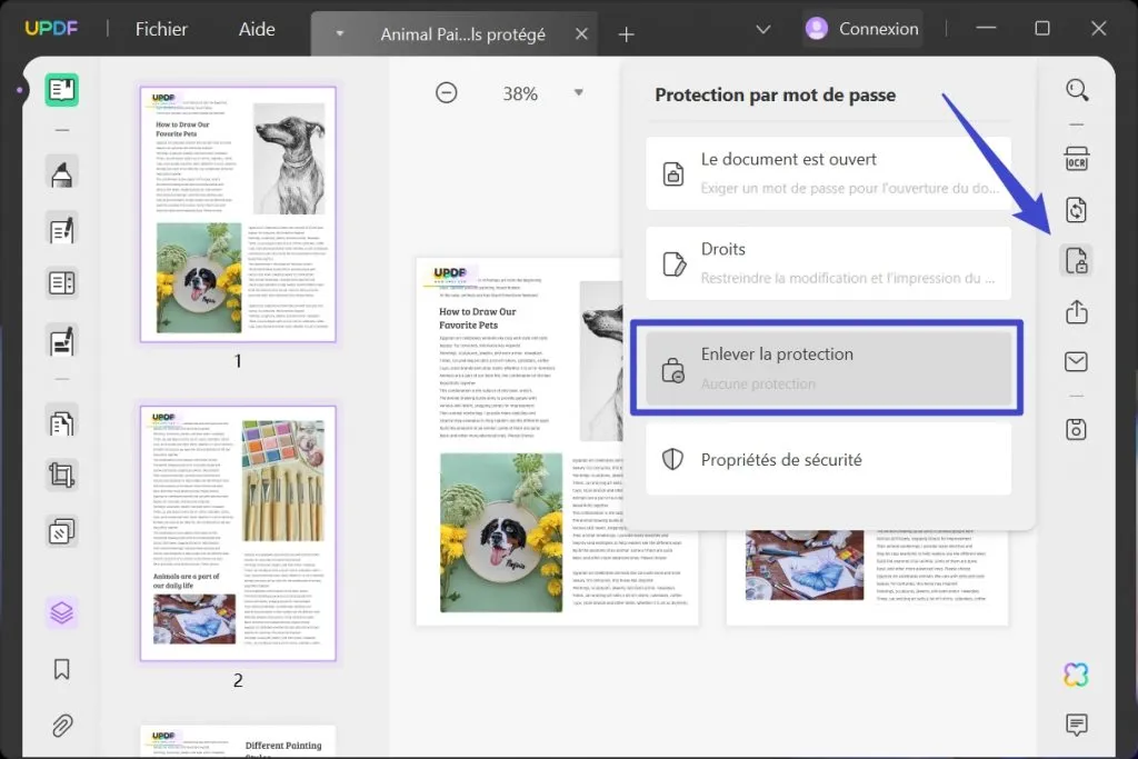 enlever la protection du pdf sécurisé