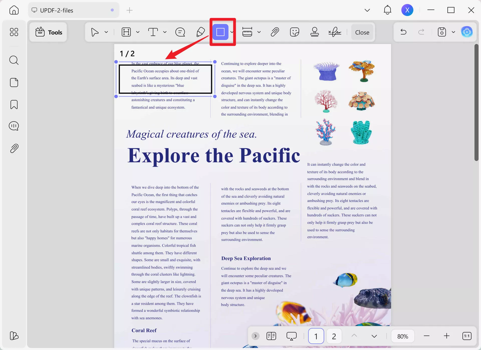 Use shape to remove page number in PDF