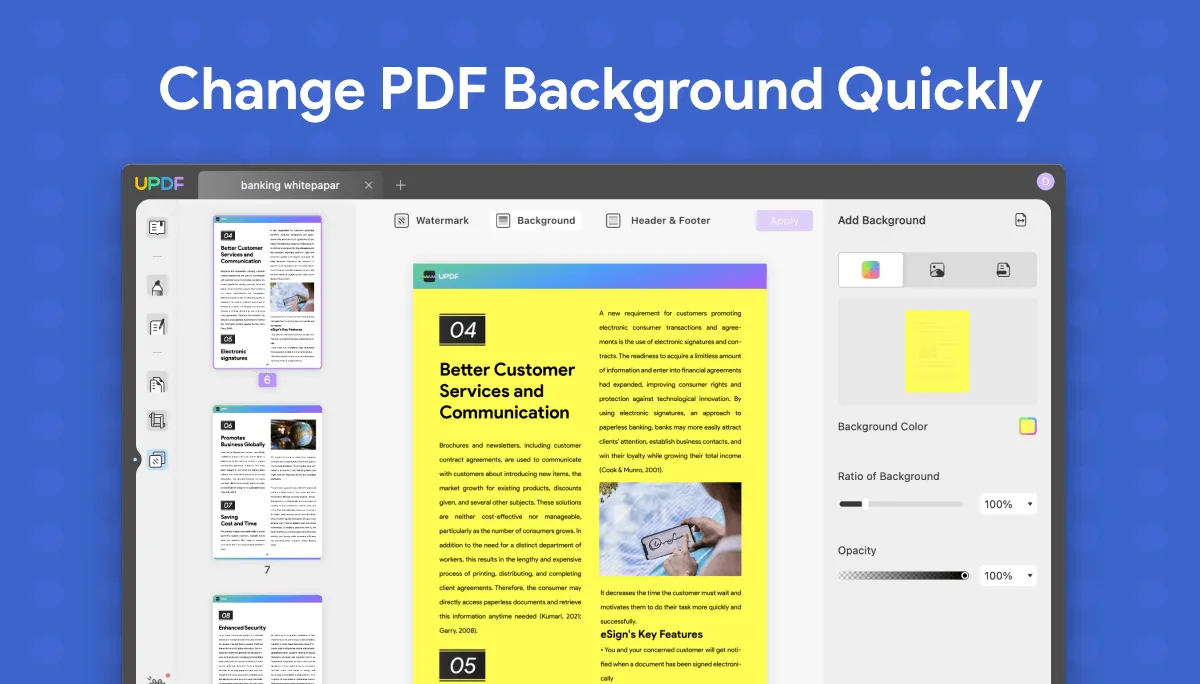 pdf background changer updf 