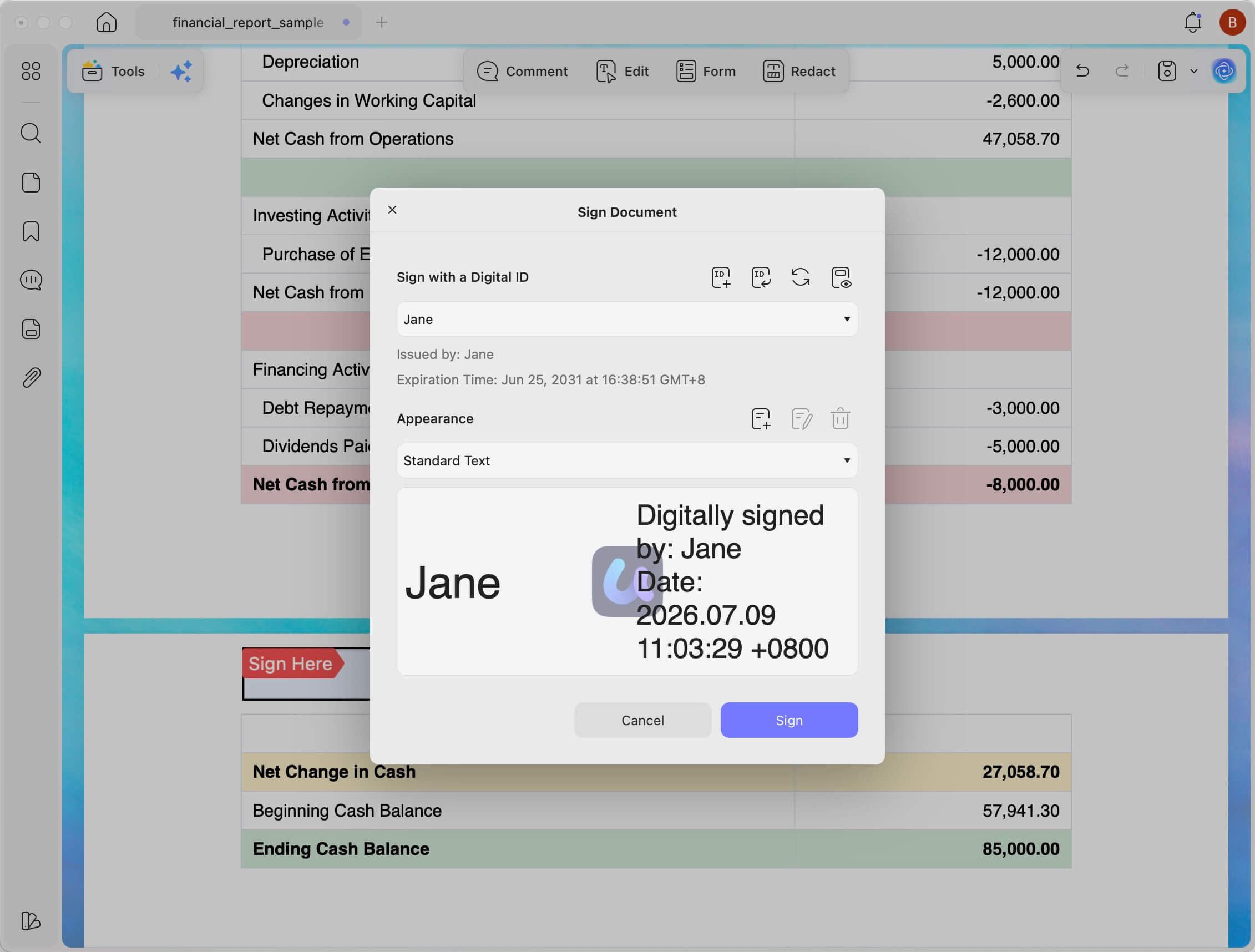 Built‑in Secure Signing: