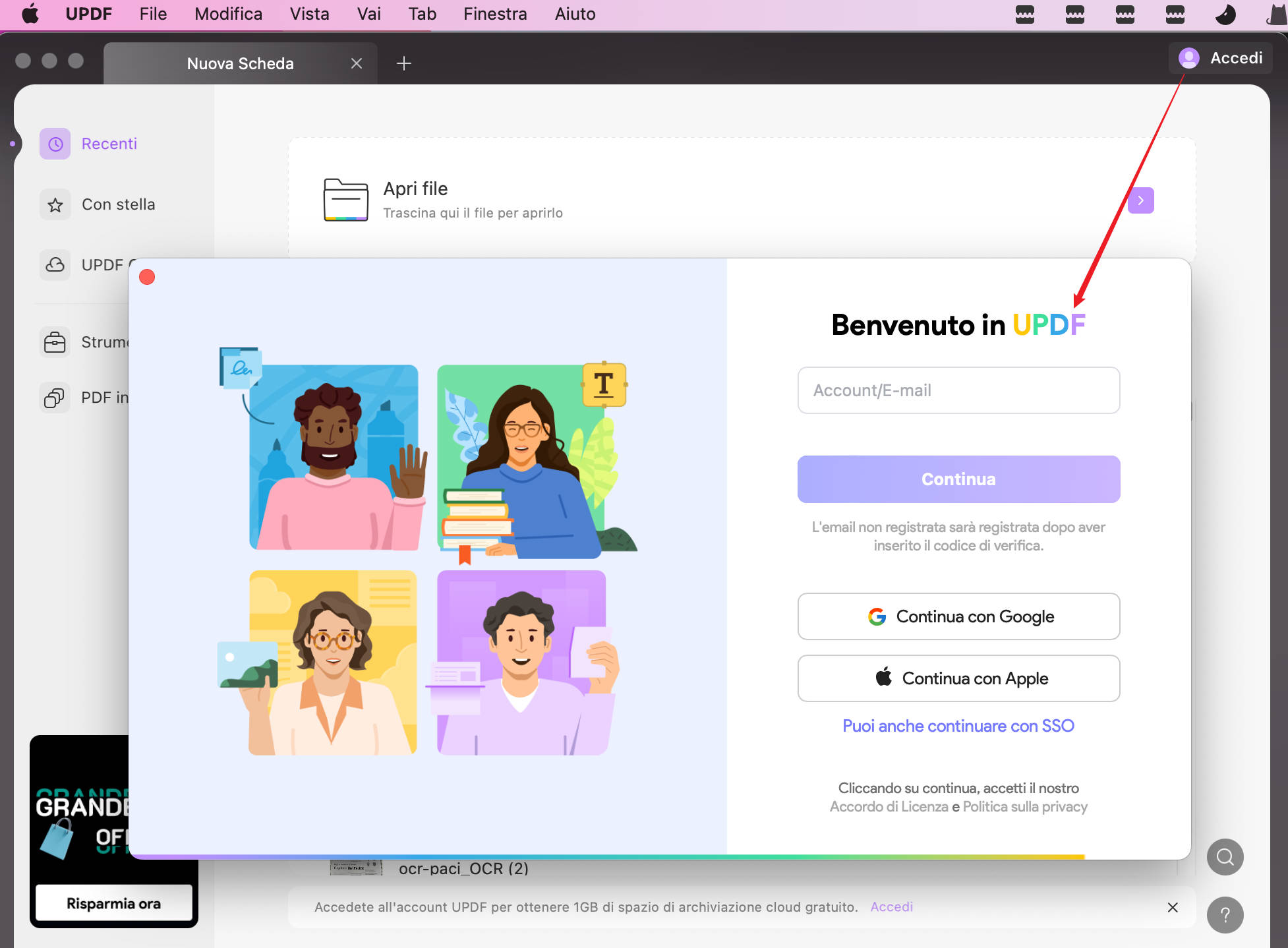Registrare e Attivare UPDF su Mac