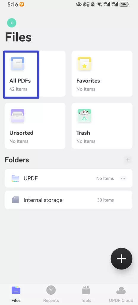 how to open pdf files on android using updf