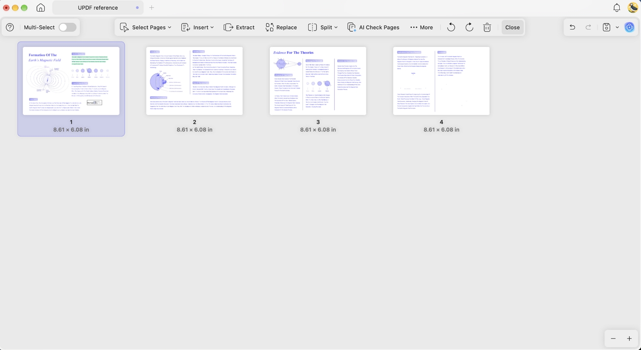 using updf insert delete organize pages