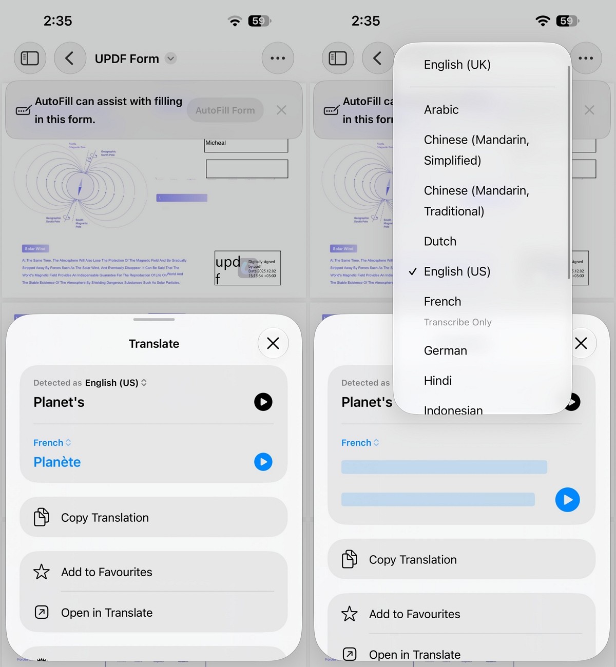 translate pdf documents preview app