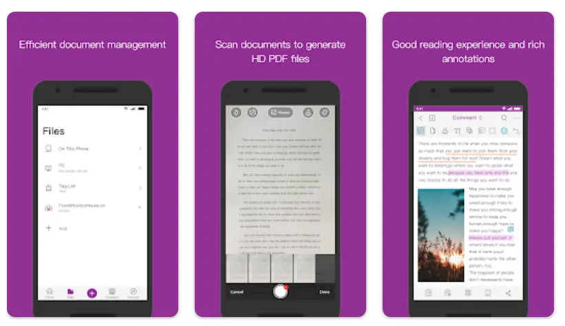 PDF-Hervorheber App Android Foxit
