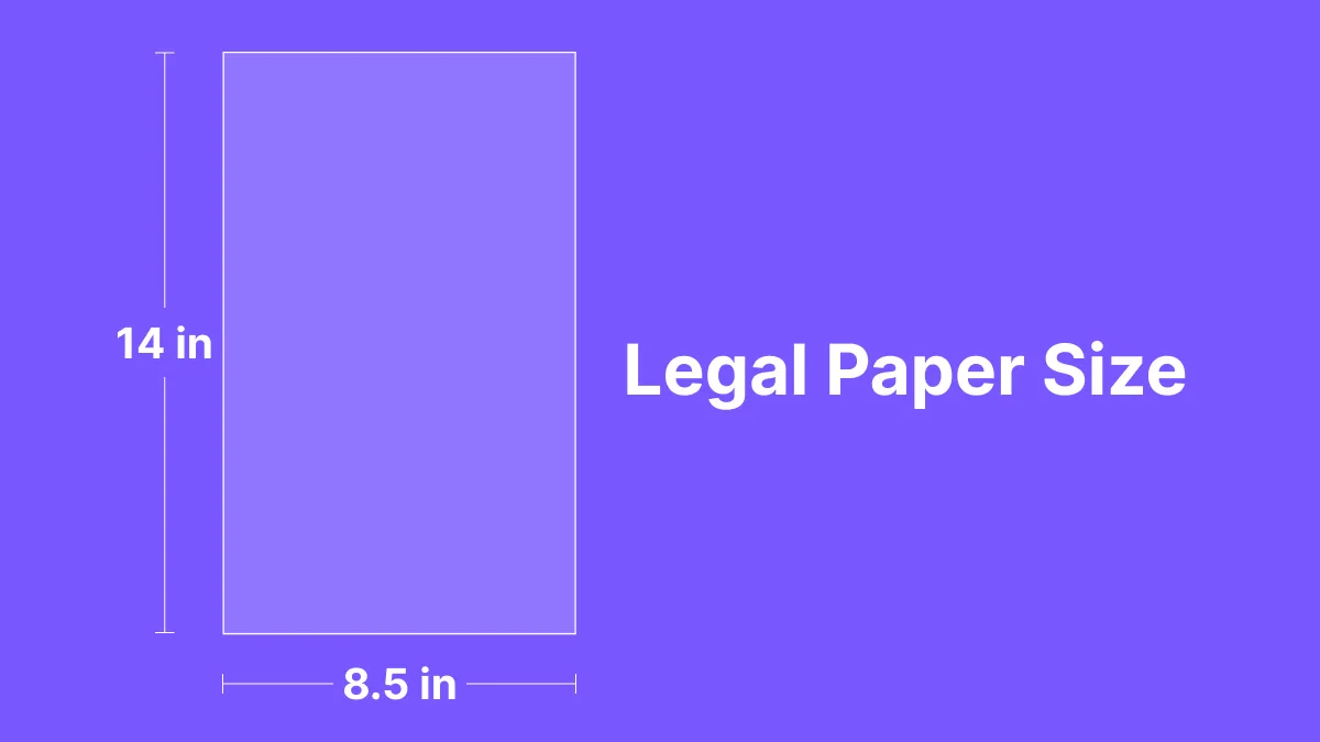 Penetrar Sí misma Renacimiento What are Legal Size Paper Dimensions in 2023 | UPDF