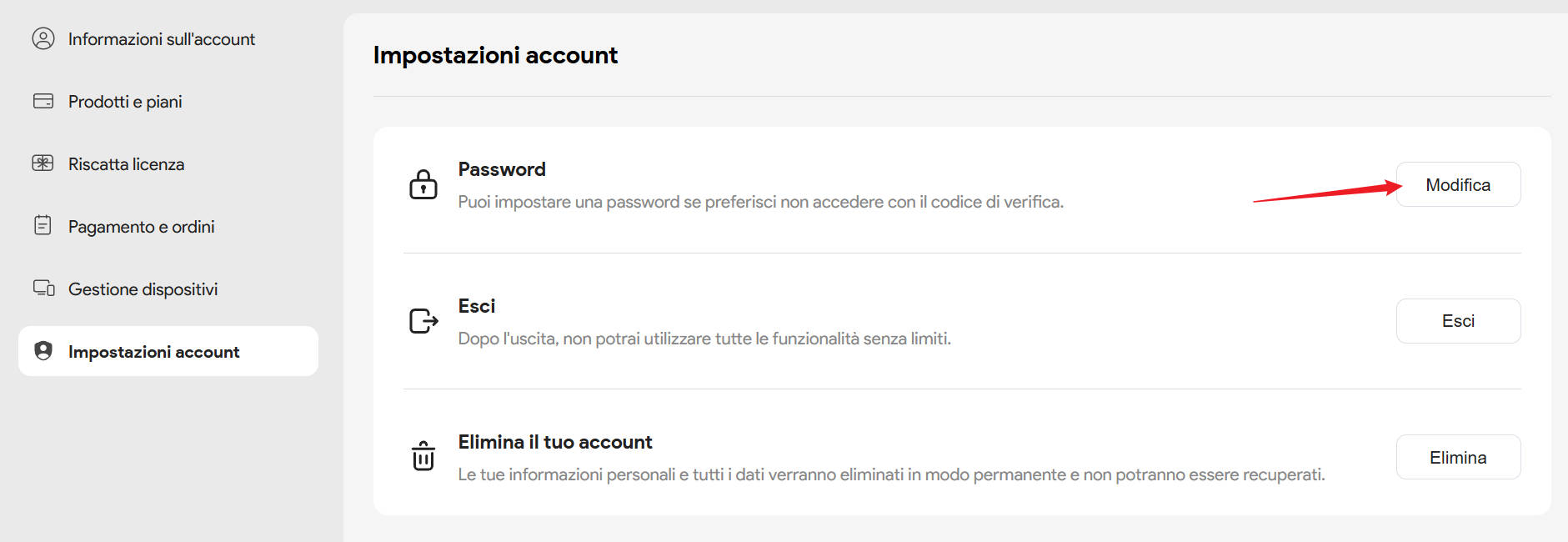 gestire l'account UPDF su Mac
