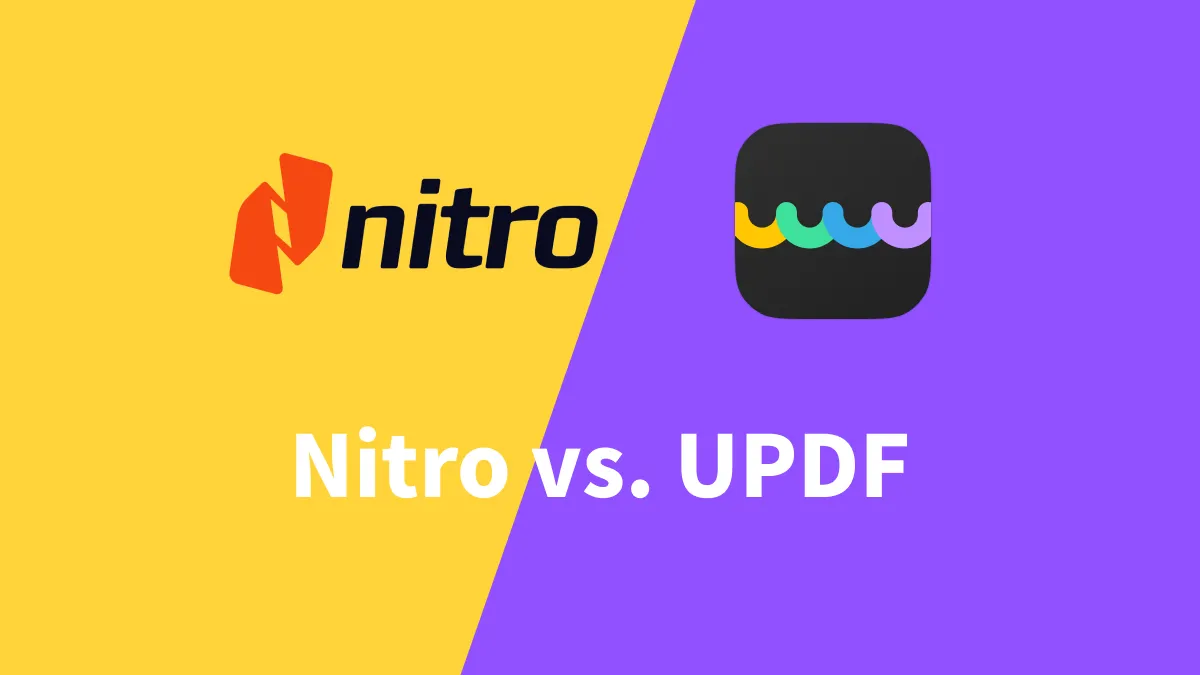 Nitro vs. UPDF - Une comparaison complète et précise en 2024