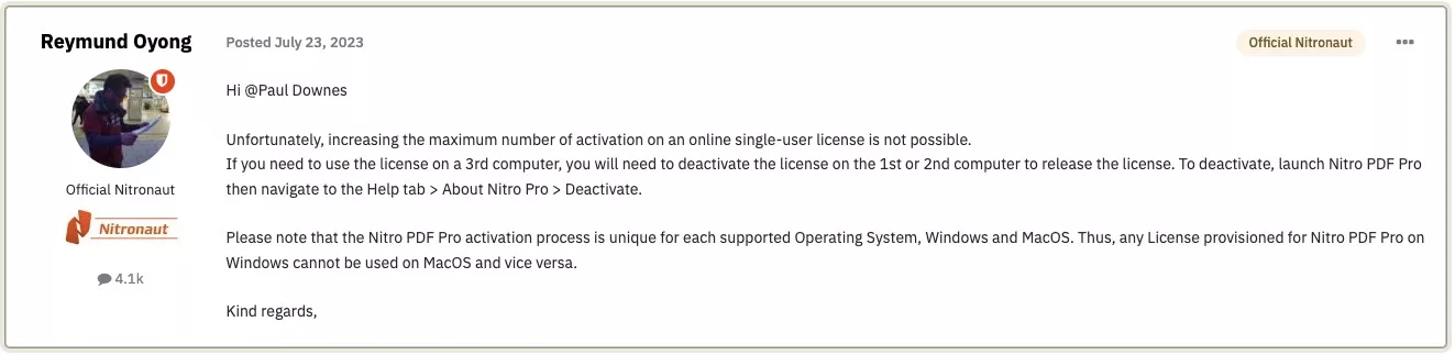 nitropdf no cross devices license