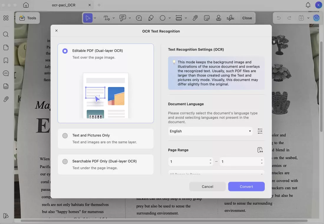 how to copy text from image on mac and select searchable pdf