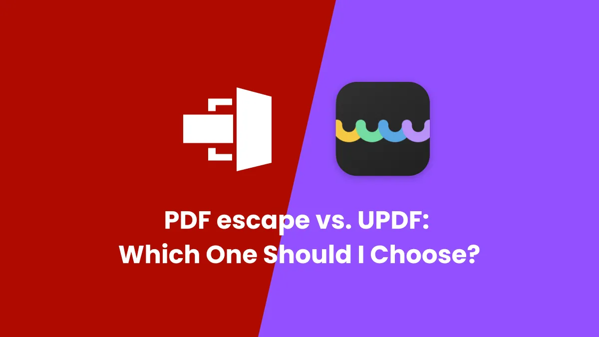 PDFescape 與 UPDF相比較，哪個PDF編輯器更好用？