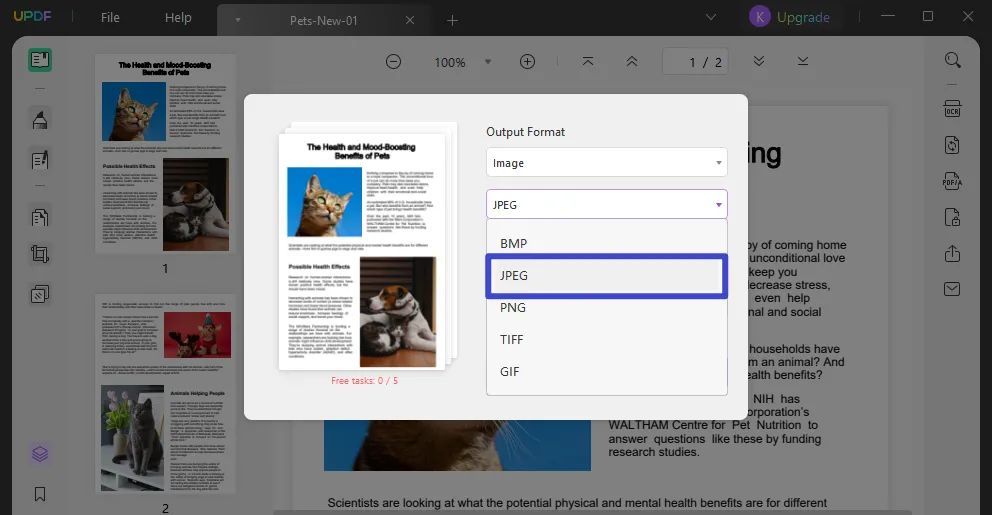 convertir un PDF en jpg 