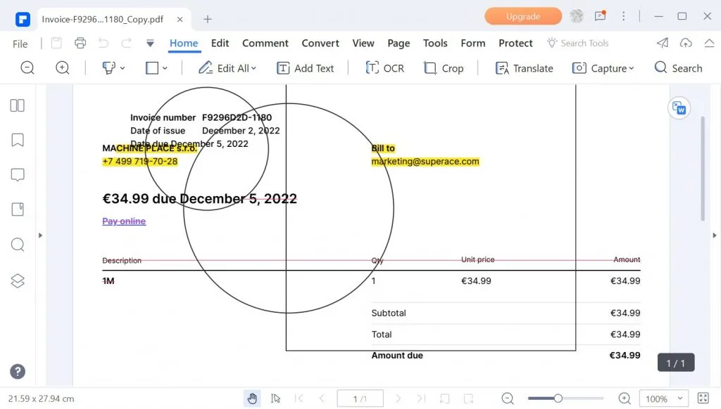 pdfelement interface