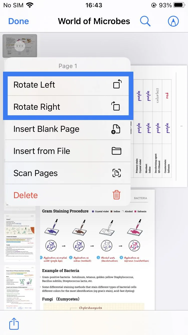 Change and Save a PDF page with inverted-colors or rotation